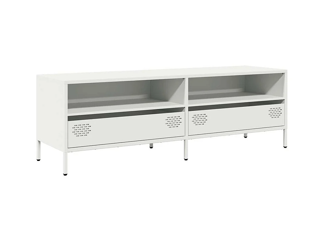 TV-Schrank Weiß 135x39x43,5 cm Kaltgewalzter Stahl