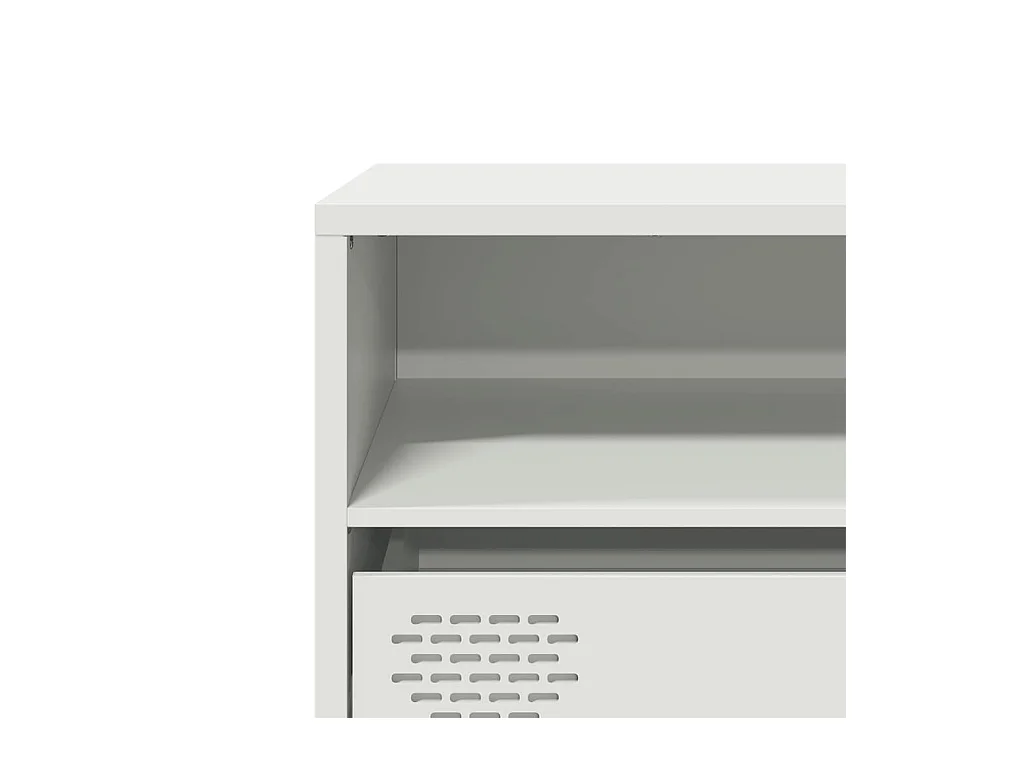 TV-Schrank Weiß 135x39x43,5 cm Kaltgewalzter Stahl