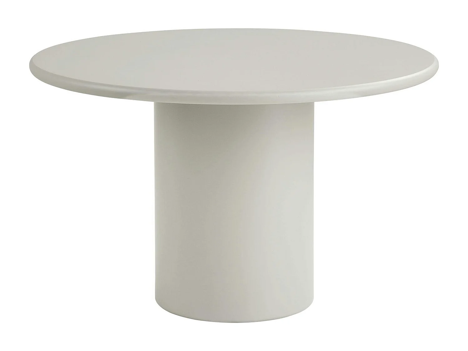 Table ronde sable avec pied central  Ø120 cm ALBERTA