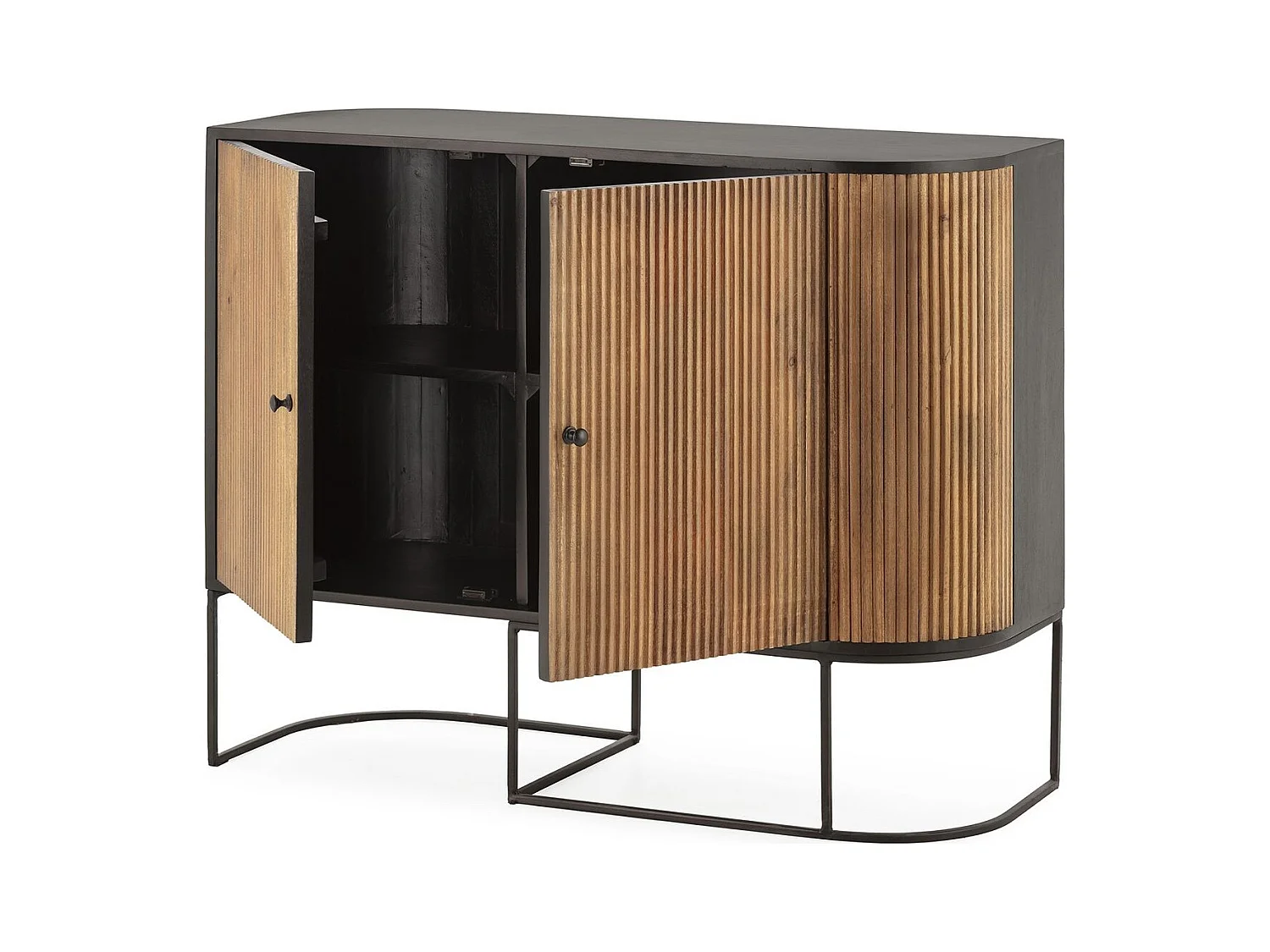 Buffet 2 portes en bois de manguier 110 cm - Cyrus