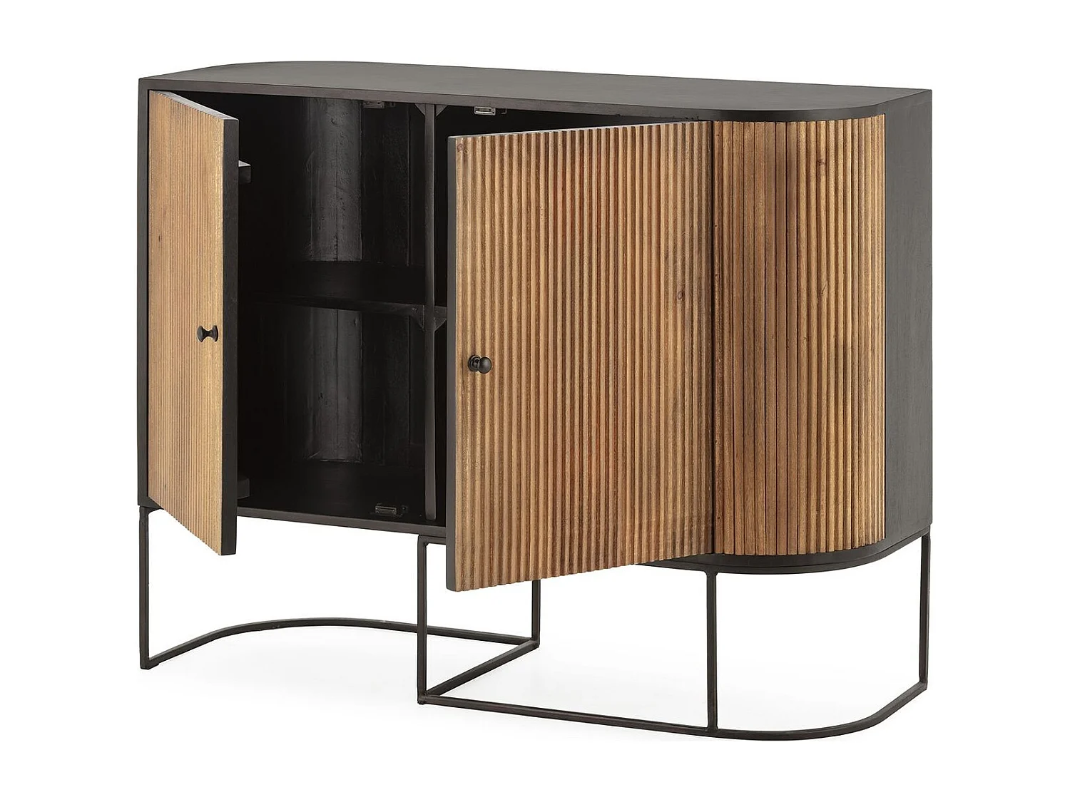Buffet 2 portes en bois de manguier 110 cm - Cyrus