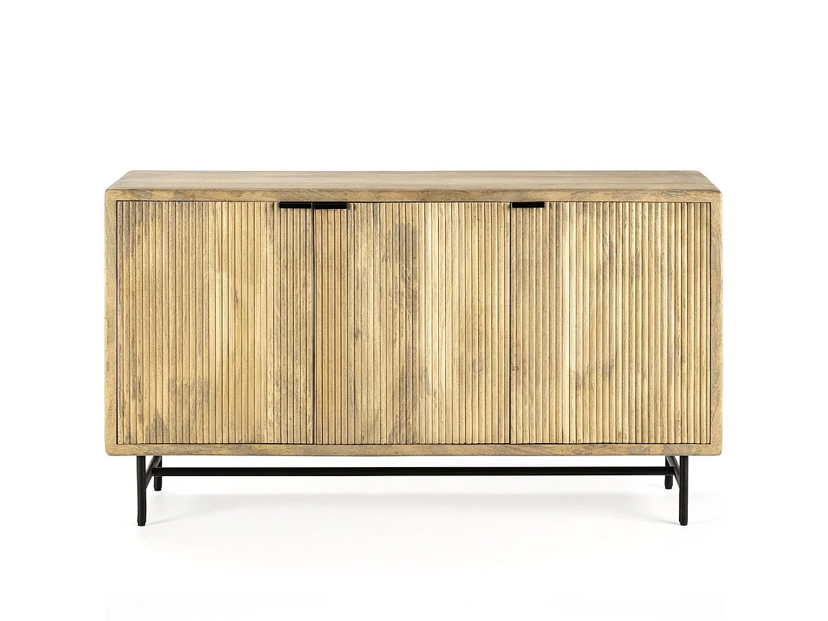 Buffet 3 portes en bois de manguier 150 cm - Sanja