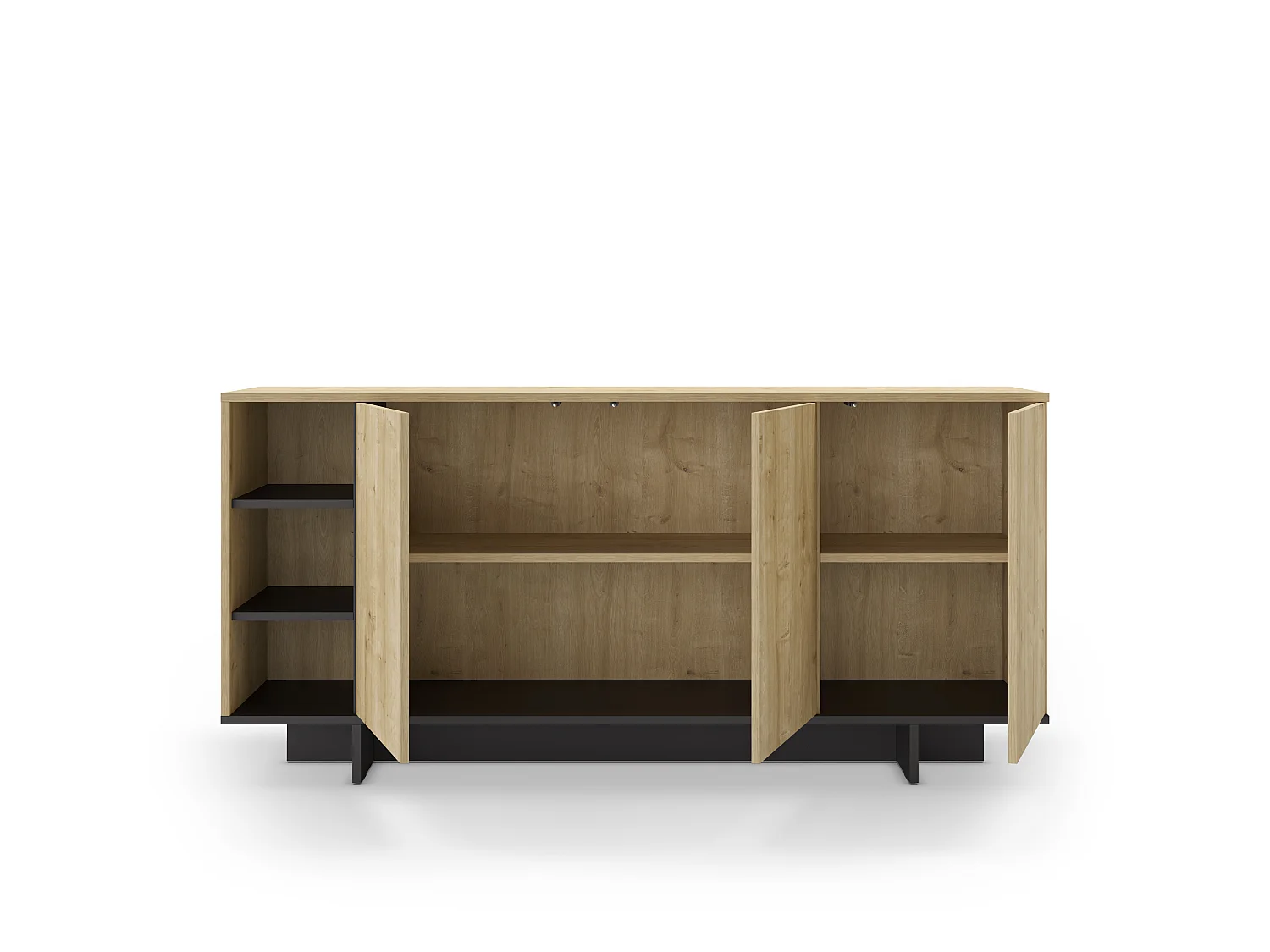 Dressoir Cequoia - 170x40x80cm - Zwart