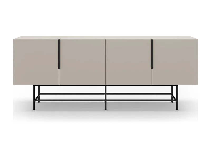 Buffet 4 portes beige 200 cm - Clea