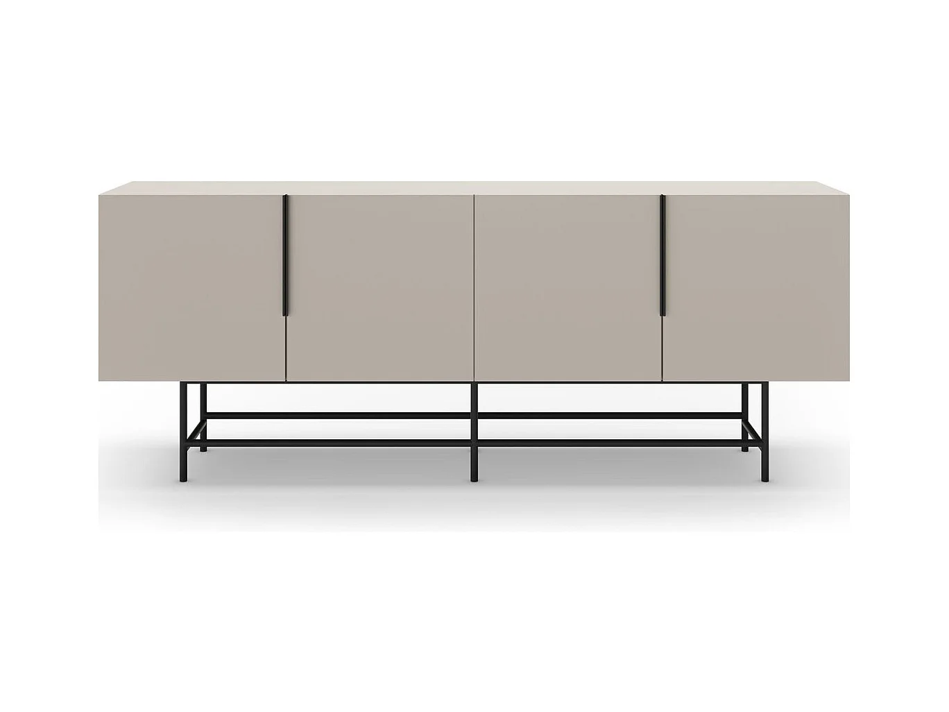 Buffet 4 portes beige 200 cm - Clea