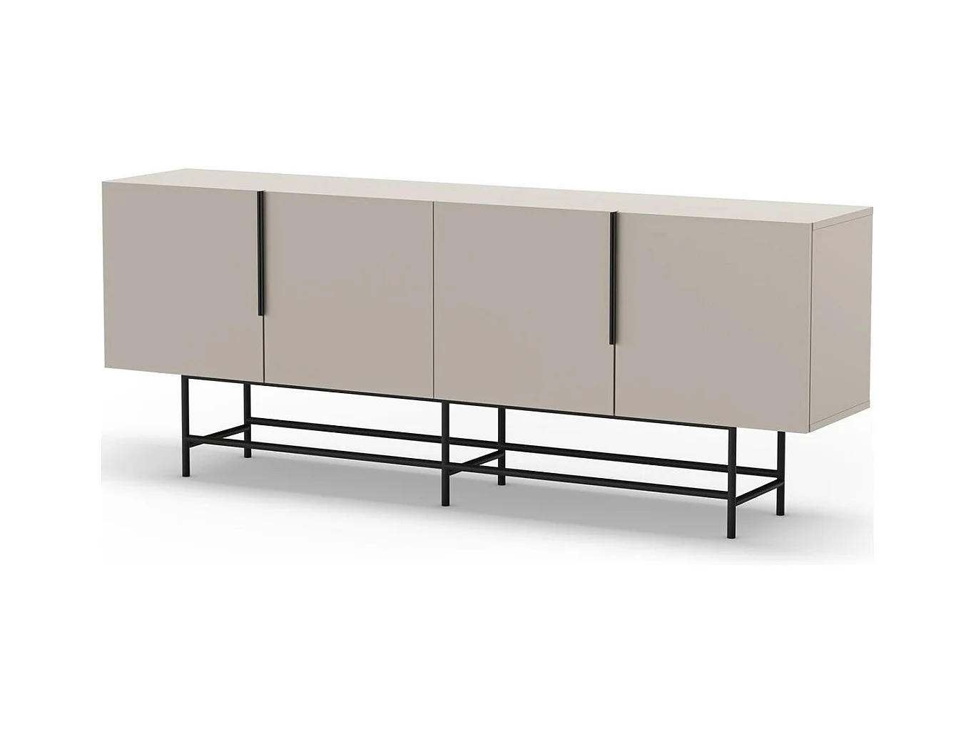 Buffet 4 portes beige 200 cm - Clea