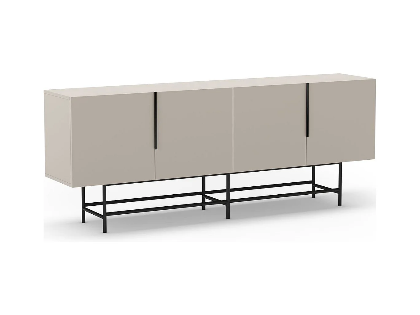 Buffet 4 portes beige 200 cm - Clea