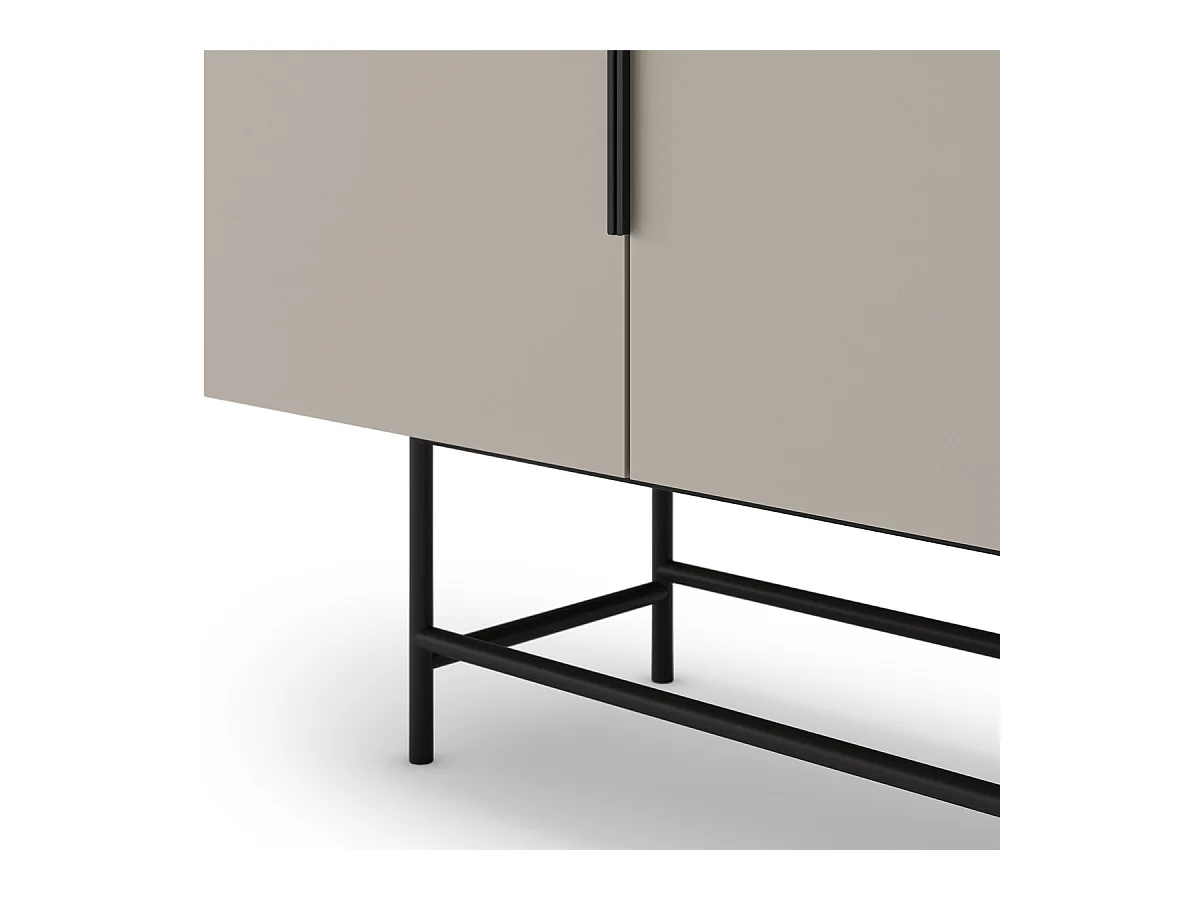 Buffet 4 portes beige 200 cm - Clea