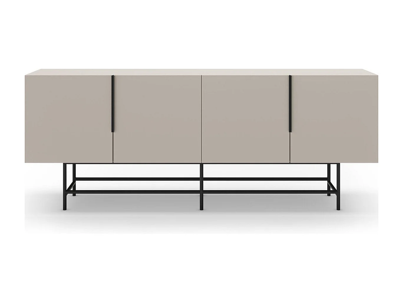 Buffet 4 portes beige 200 cm - Clea