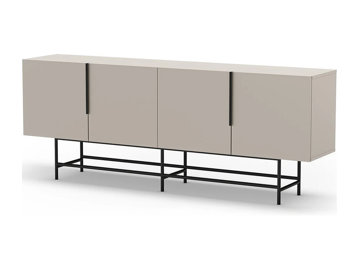 Buffet 4 portes beige 200 cm - Clea