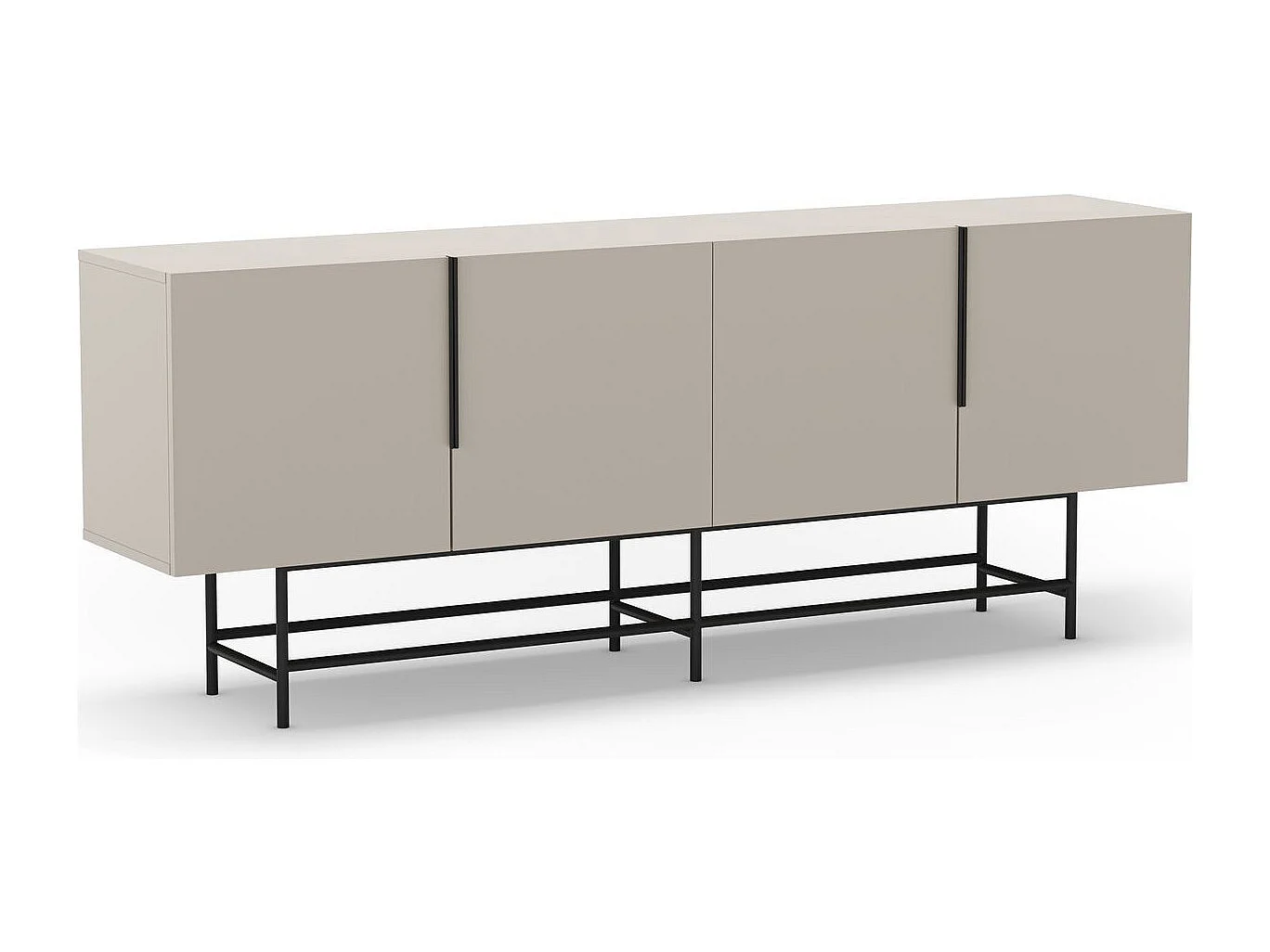 Buffet 4 portes beige 200 cm - Clea