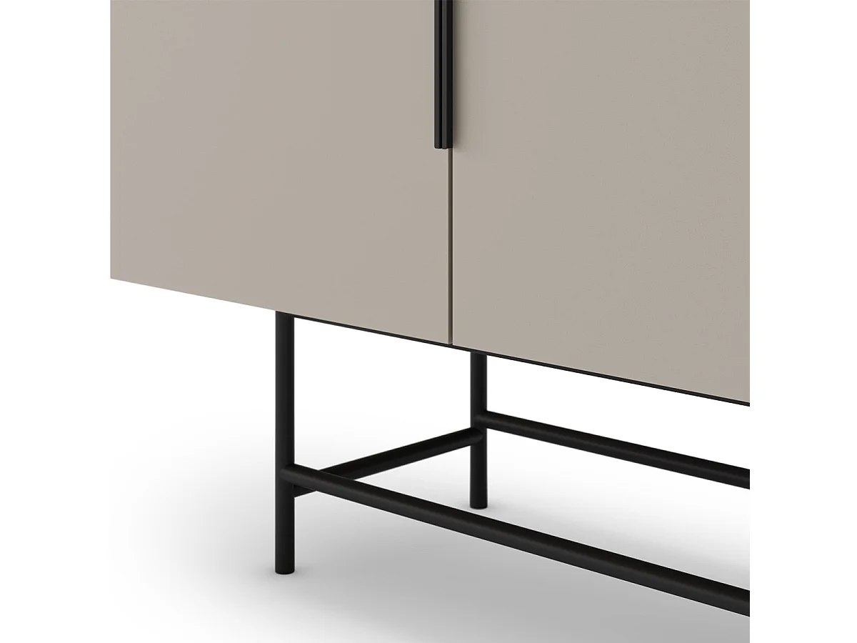 Buffet 4 portes beige 200 cm - Clea