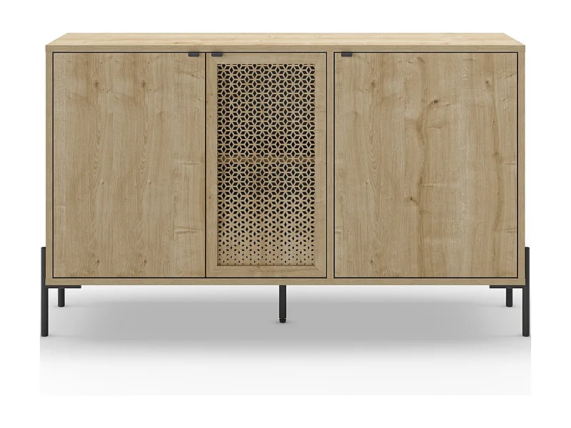 Buffet 3 portes effet chêne 125 cm - Corto