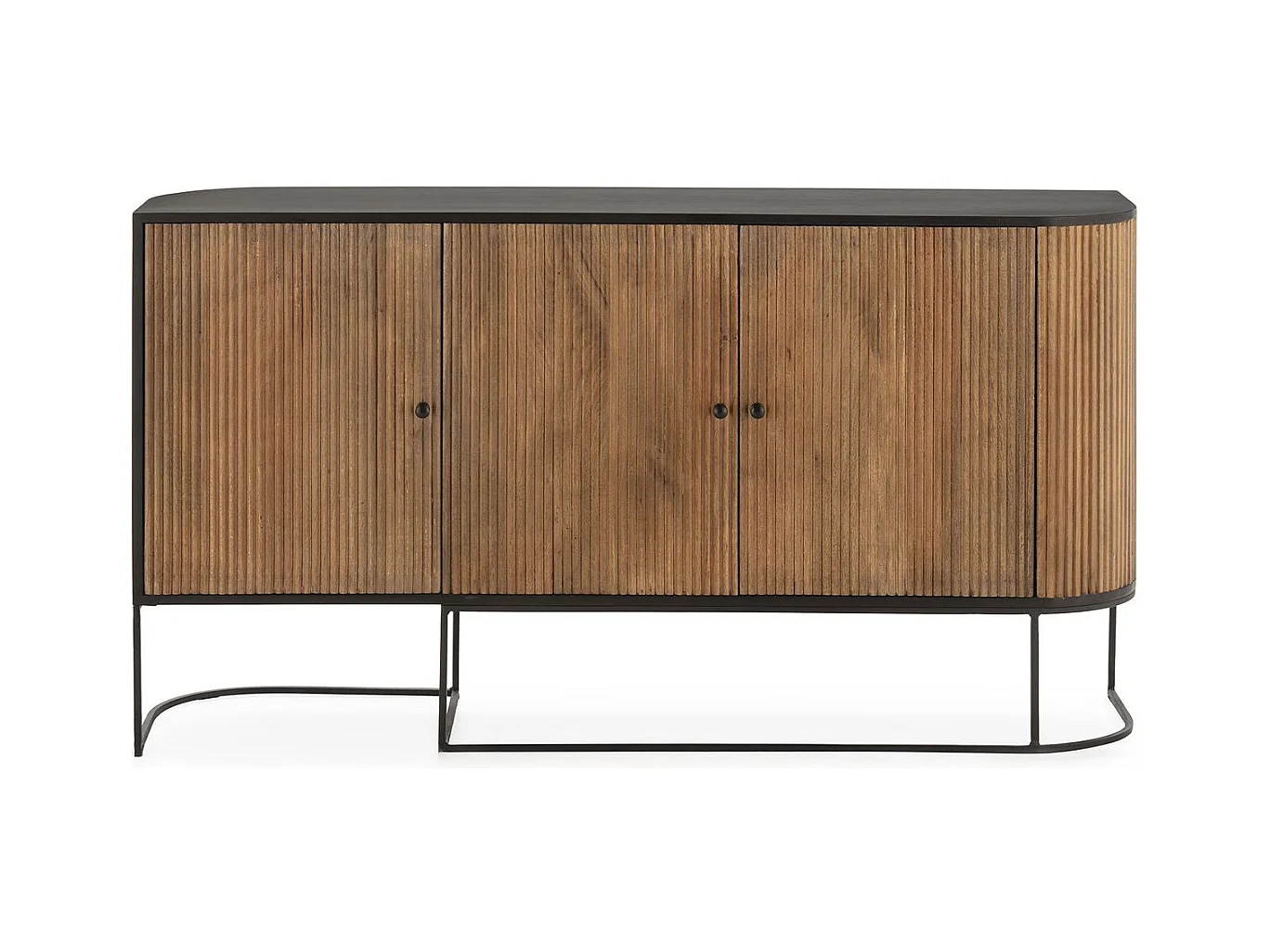 Buffet 3 portes en bois de manguier 165 cm - Cyrus