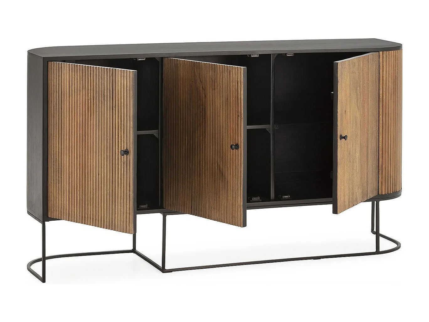 Buffet 3 portes en bois de manguier 165 cm - Cyrus