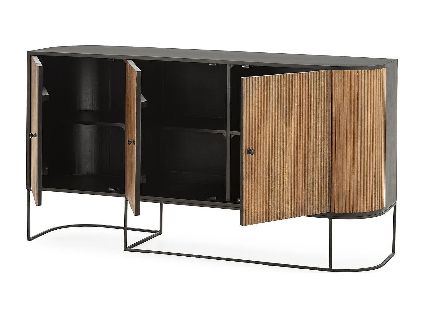 Buffet 3 portes en bois de manguier 165 cm - Cyrus