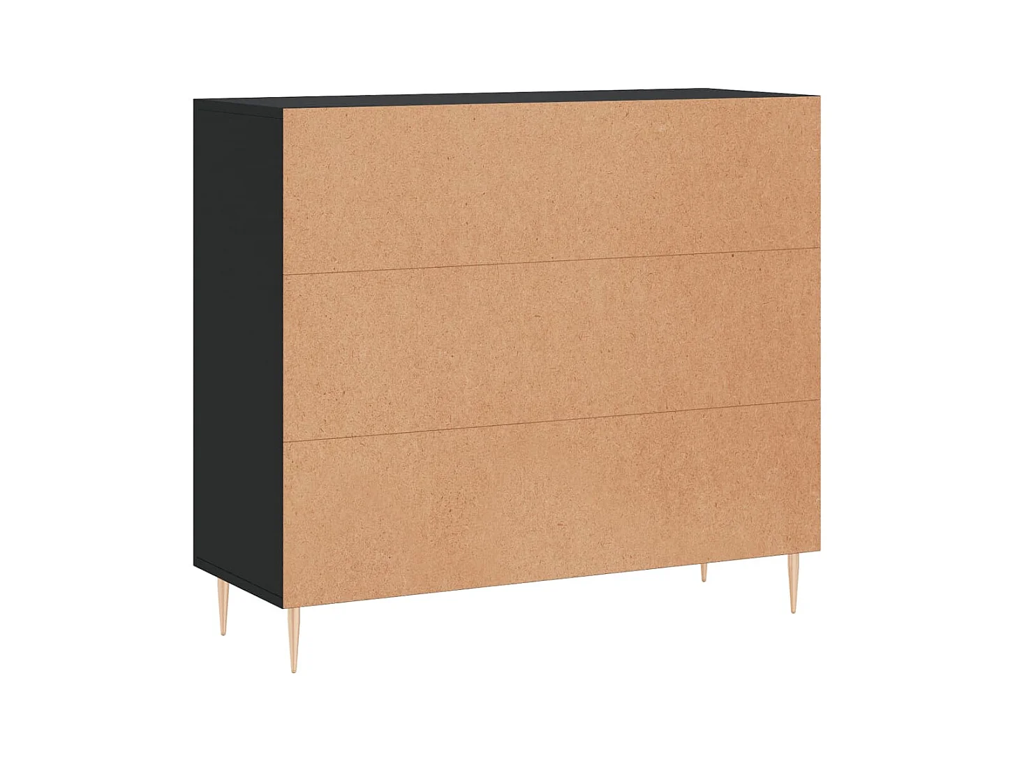 Sideboard Schwarz 90x34x80 cm Holzwerkstoff