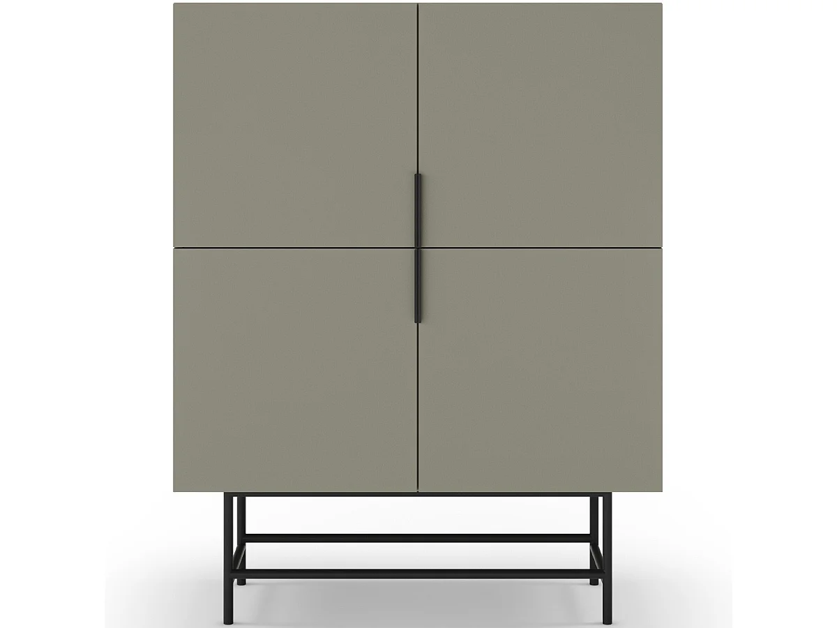 Buffet 4 portes vert 100 cm - Clea