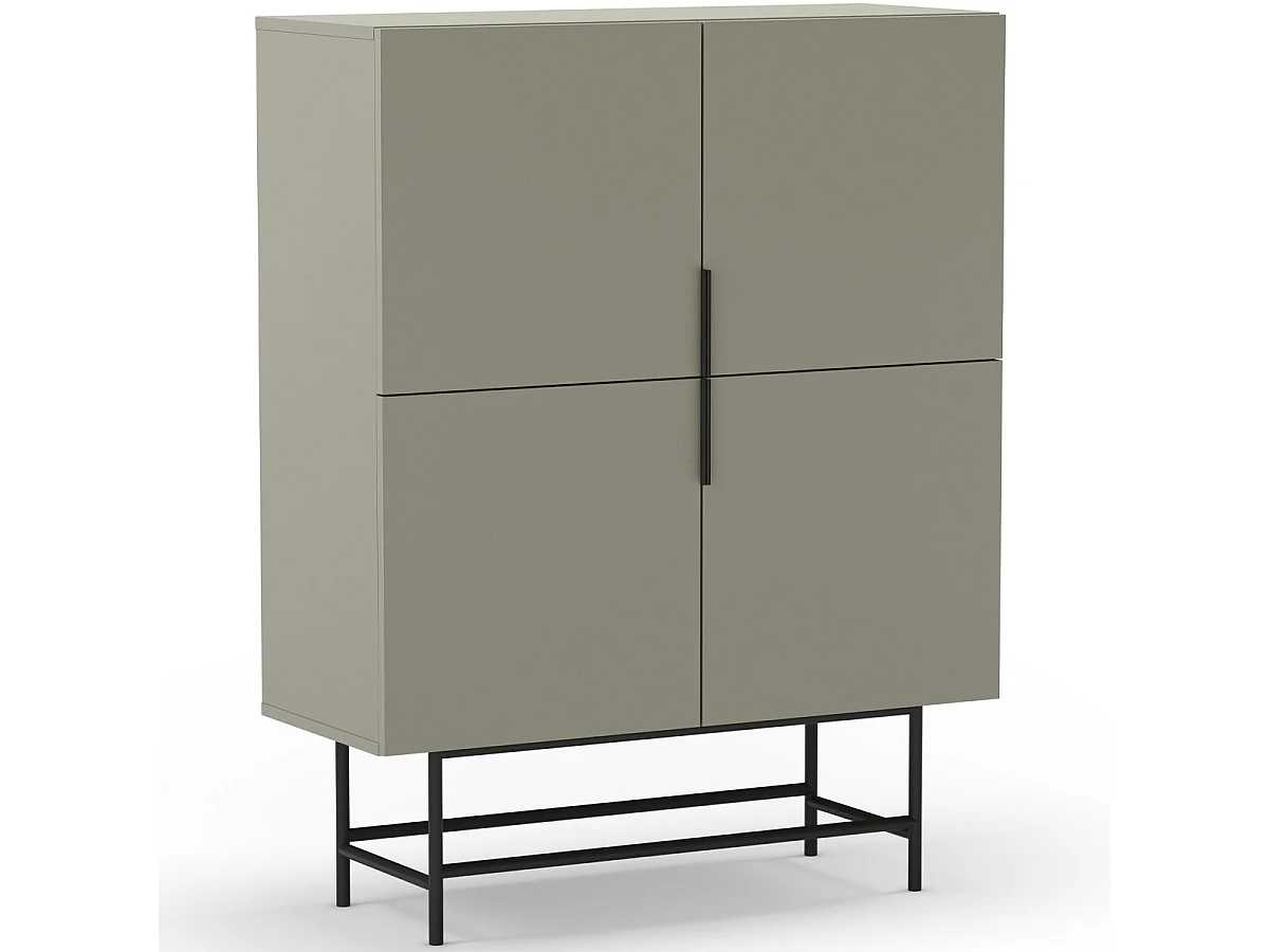 Buffet 4 portes vert 100 cm - Clea
