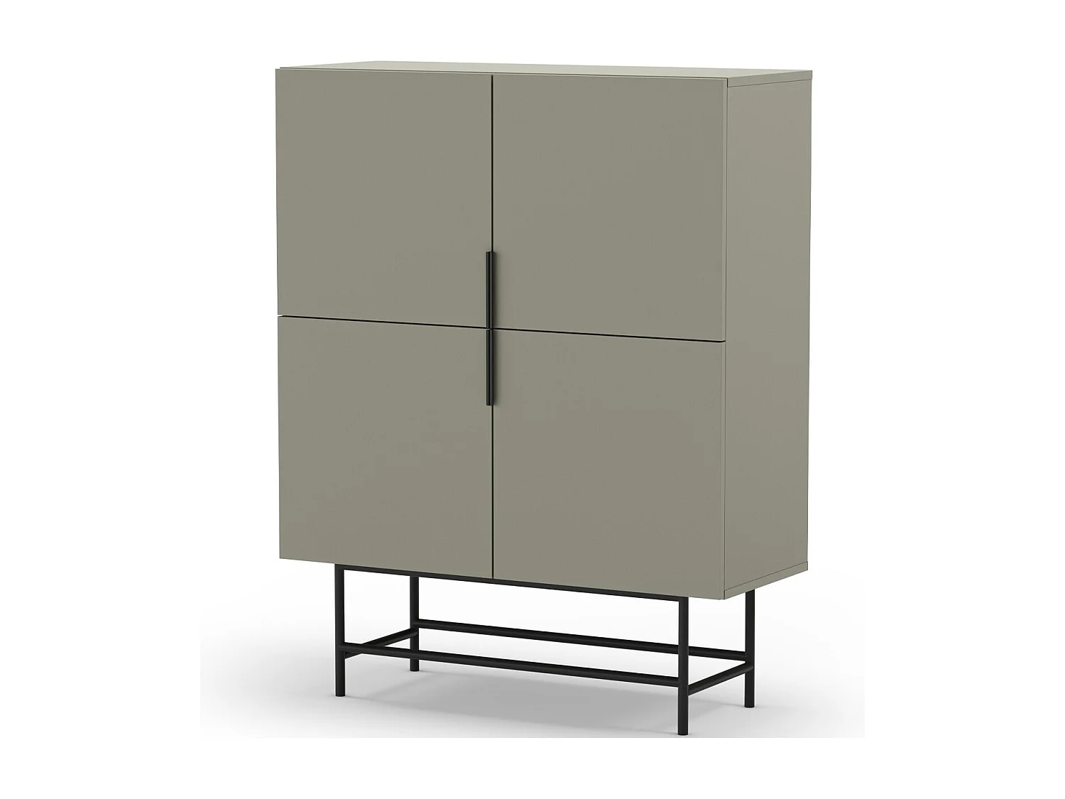 Buffet 4 portes vert 100 cm - Clea