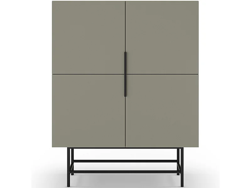 Buffet 4 portes vert 100 cm - Clea