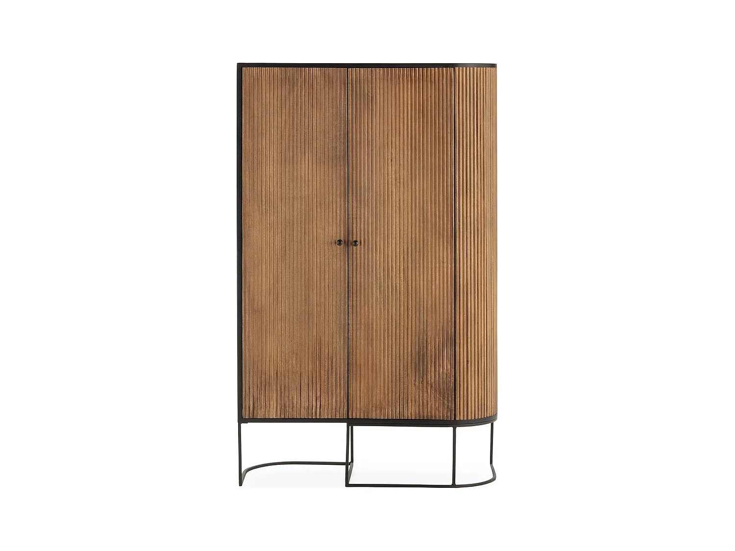 Buffet haut 2 portes en bois de manguier 100 cm - Cyrus