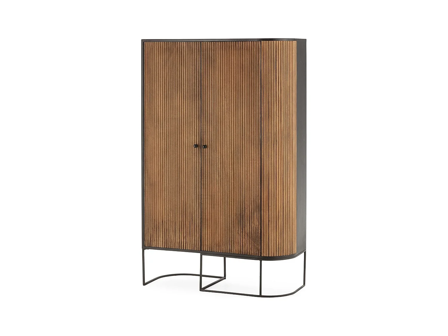 Buffet haut 2 portes en bois de manguier 100 cm - Cyrus