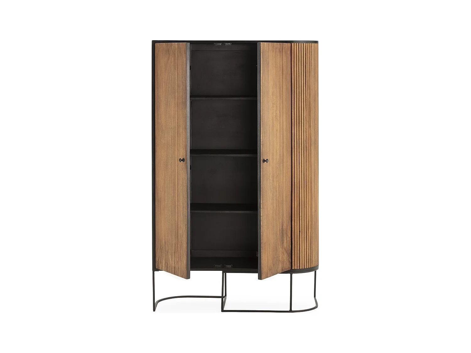 Buffet haut 2 portes en bois de manguier 100 cm - Cyrus