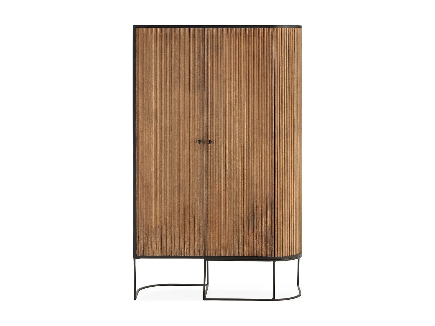 Buffet haut 2 portes en bois de manguier 100 cm - Cyrus