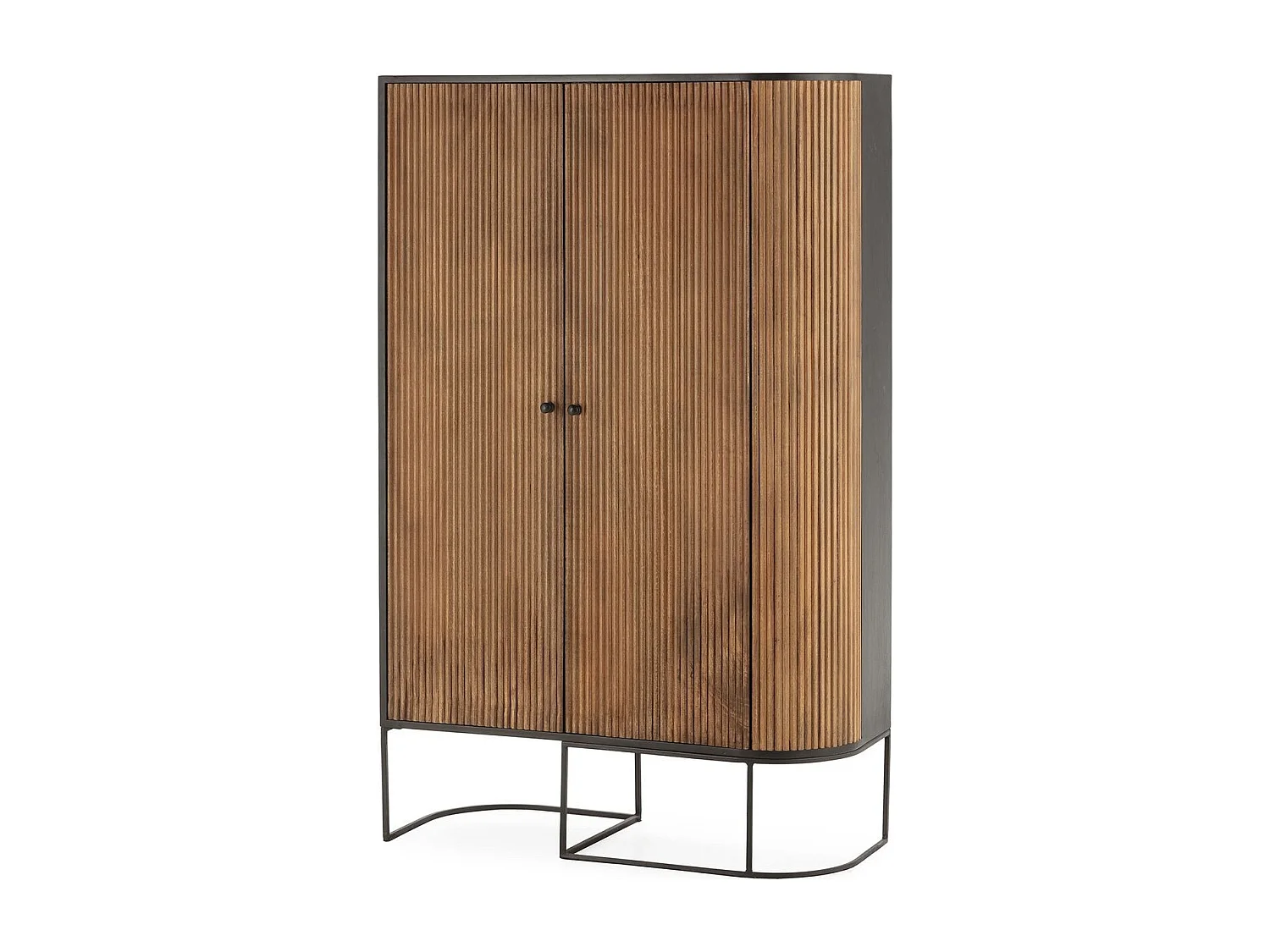 Buffet haut 2 portes en bois de manguier 100 cm - Cyrus