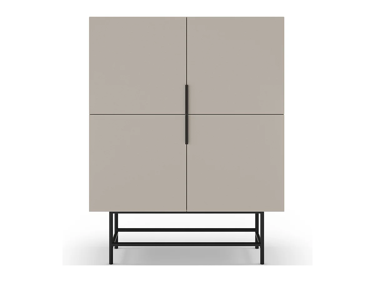 Buffet 4 portes beige 100 cm - Clea