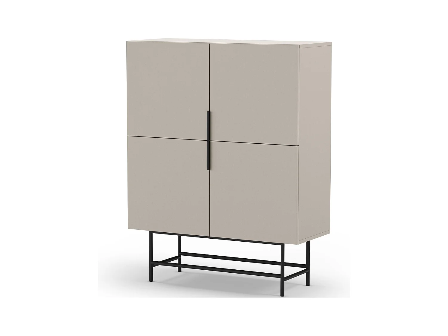 Buffet 4 portes beige 100 cm - Clea