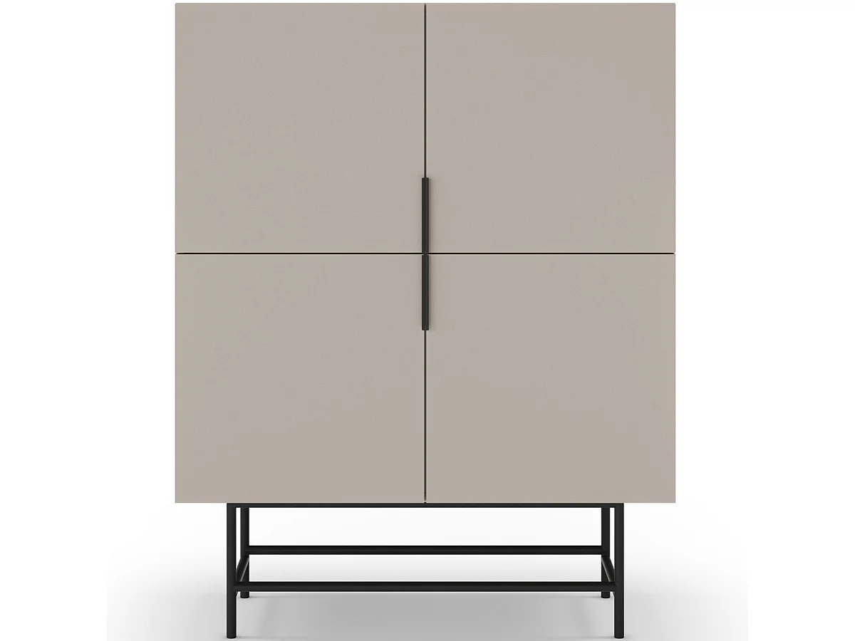 Buffet 4 portes beige 100 cm - Clea