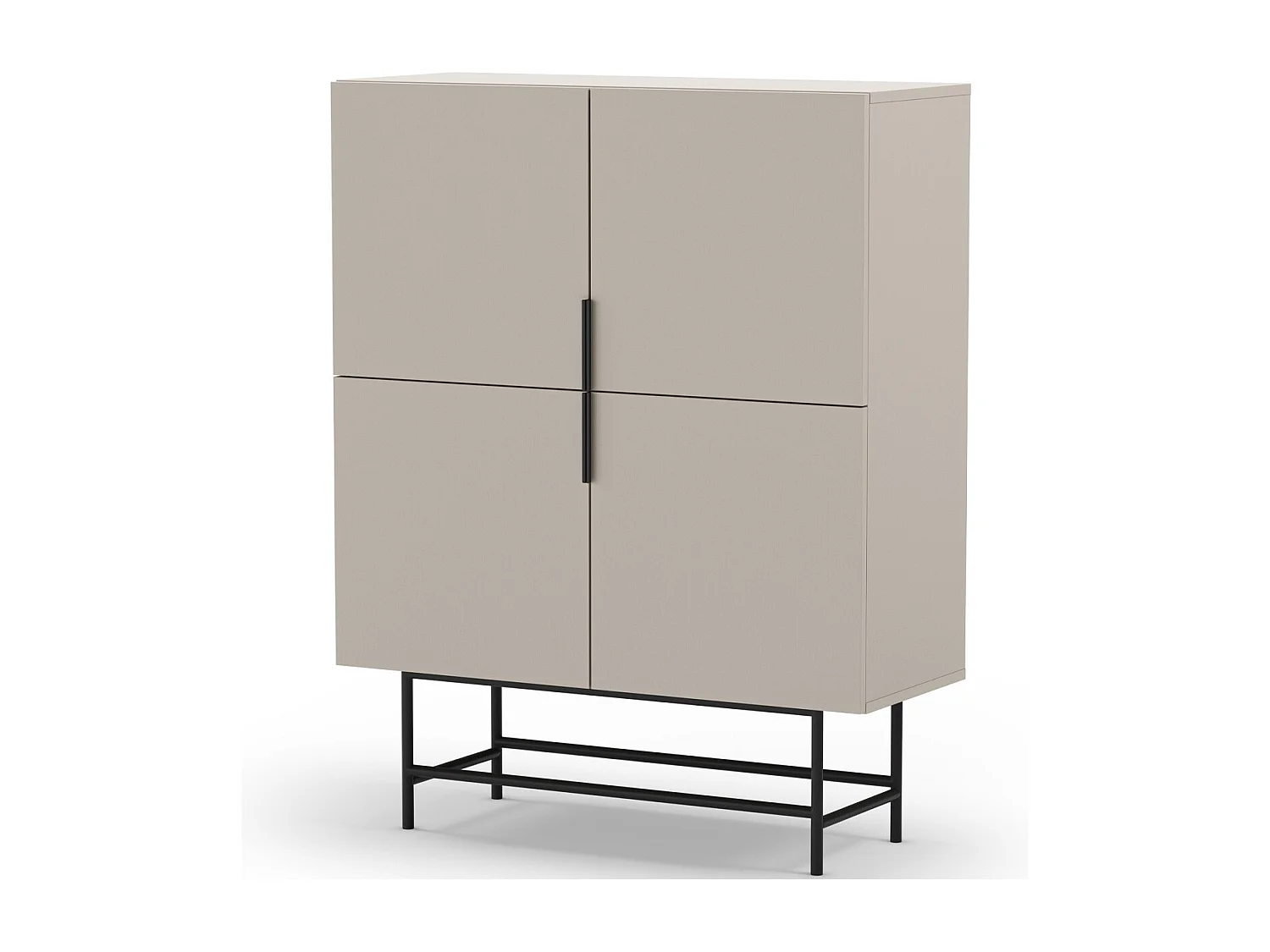 Buffet 4 portes beige 100 cm - Clea