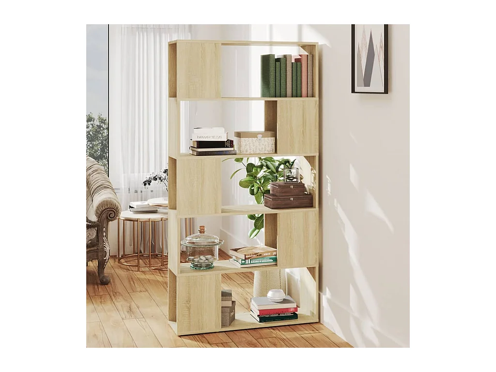 Bibliothèque de séparation Chêne sonoma 80x24x155 cm