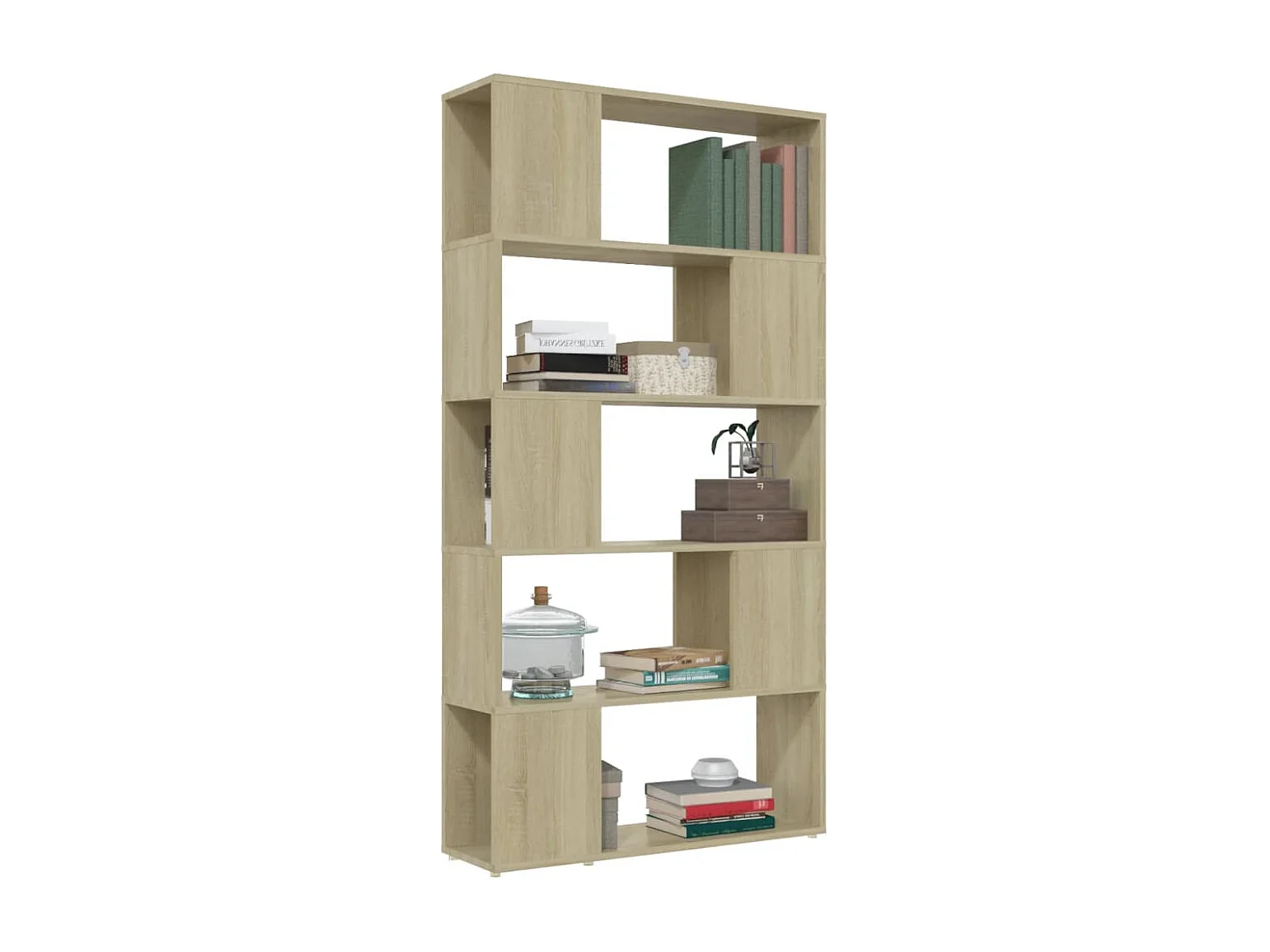 Bücherregal Raumteiler Sonoma-Eiche 80x24x155 cm Holzwerkstoff
