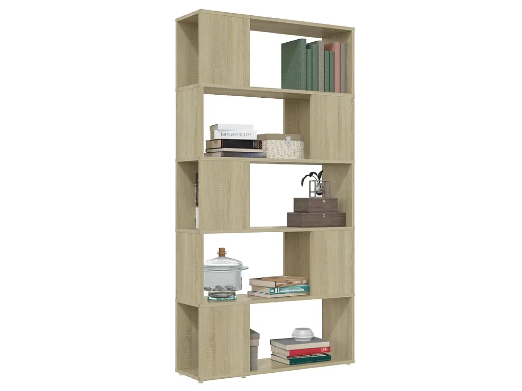 Bibliothèque de séparation Chêne sonoma 80x24x155 cm