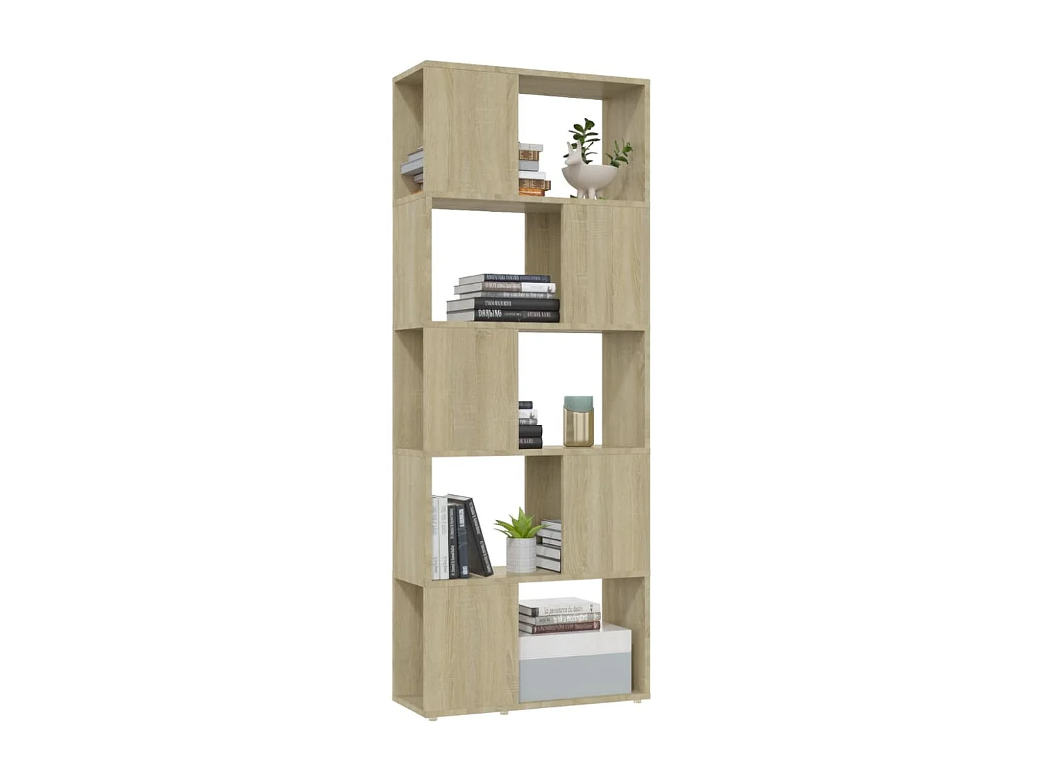 Estantería divisor de espacios roble Sonoma 60x24x155 cm
