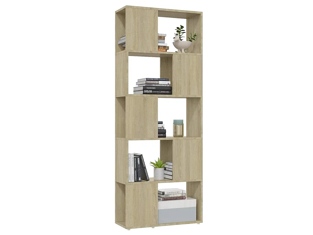 Bibliothèque/Séparateur de pièce Chêne Sonoma 60x24x155 cm