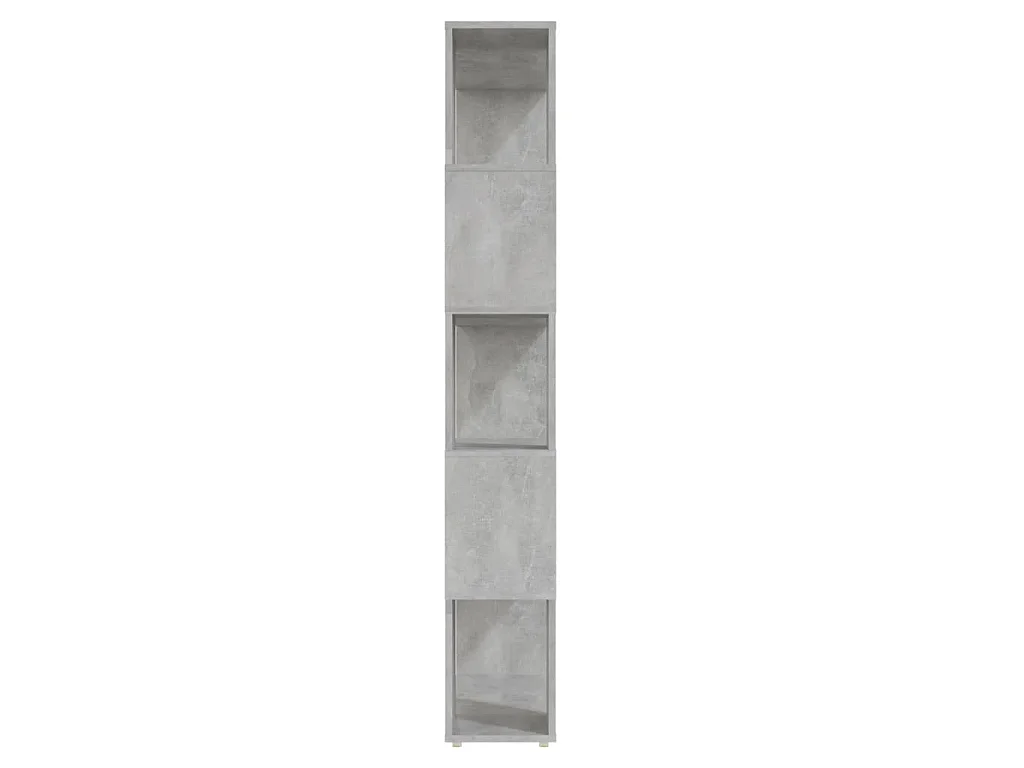 Boekenkast/kamerscherm 80x24x155 cm bewerkt hout betongrijs