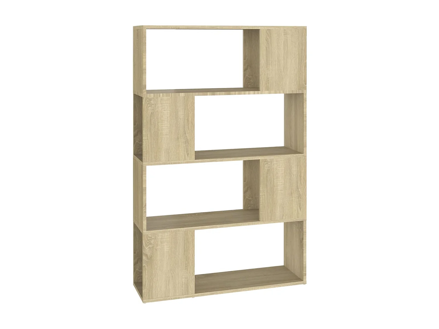 Boekenkast/kamerscherm 80x24x124,5 cm bewerkt hout sonoma eiken