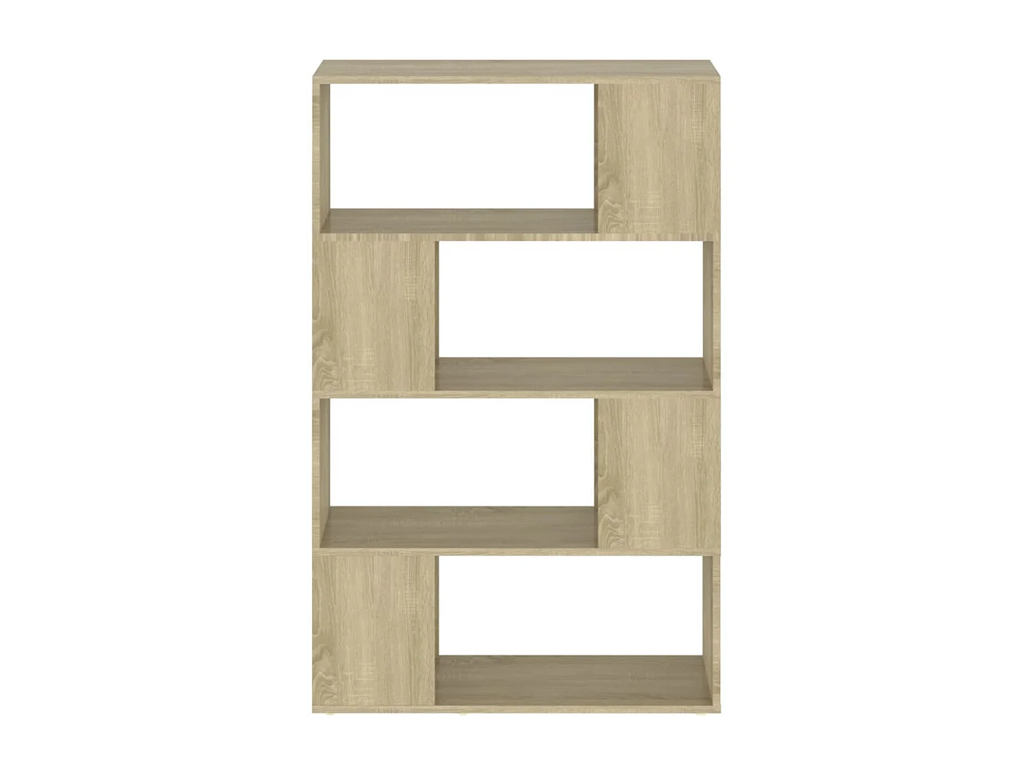 Boekenkast/kamerscherm 80x24x124,5 cm bewerkt hout sonoma eiken