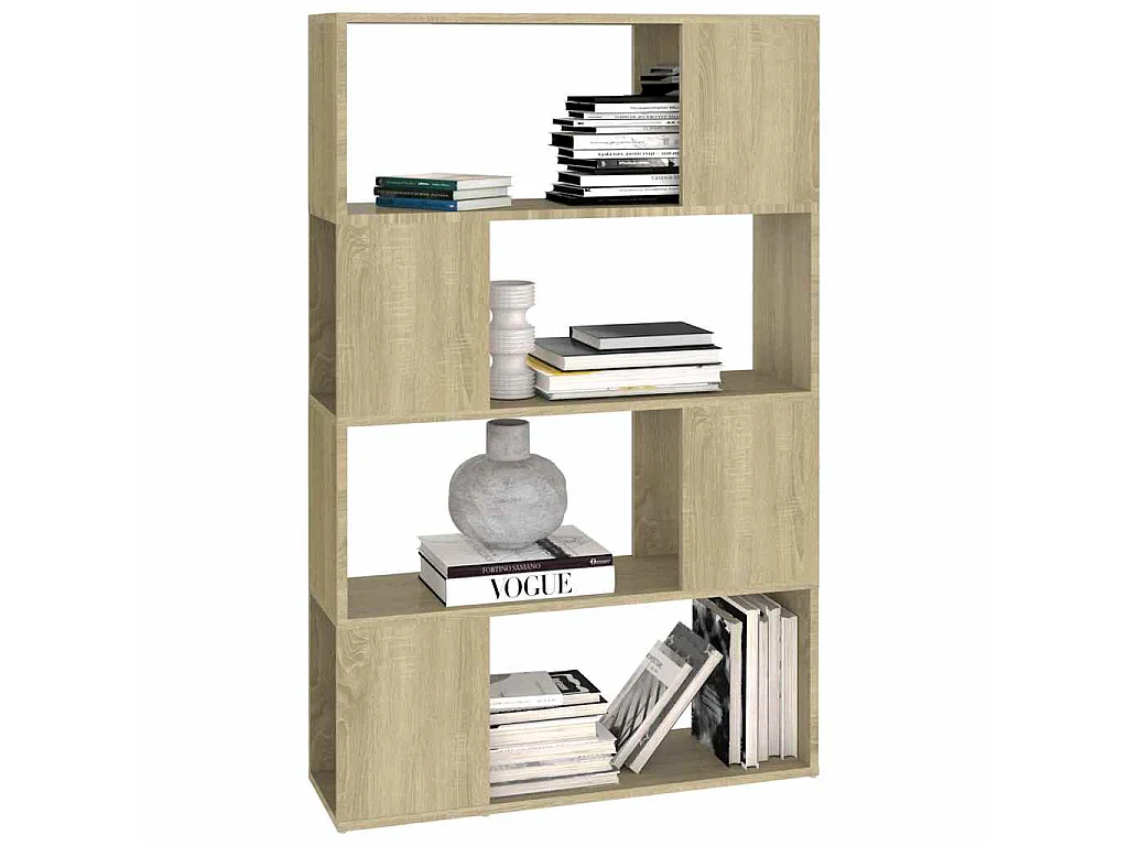 Bibliothèque/Séparateur de pièce Chêne Sonoma 80x24x124,5 cm