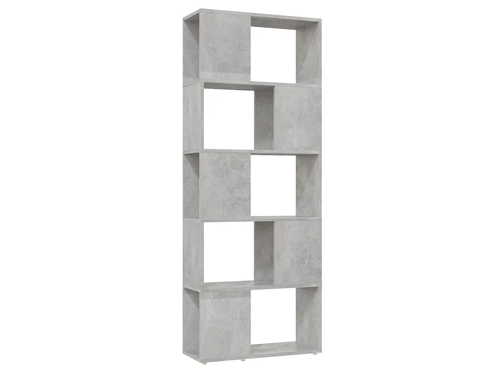 Bibliothèque/Séparateur de pièce Gris béton 60x24x155 cm
