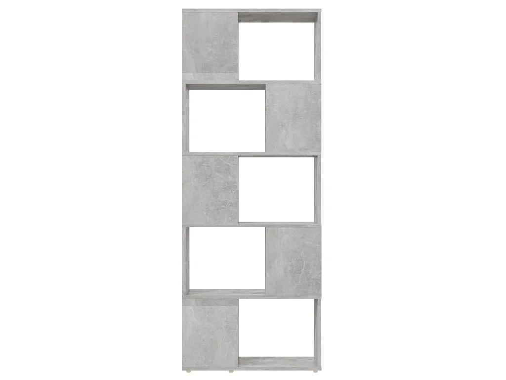 Bücherregal Raumteiler Betongrau 60x24x155 cm