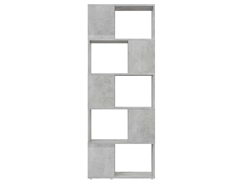 Bibliothèque/Séparateur de pièce Gris béton 60x24x155 cm