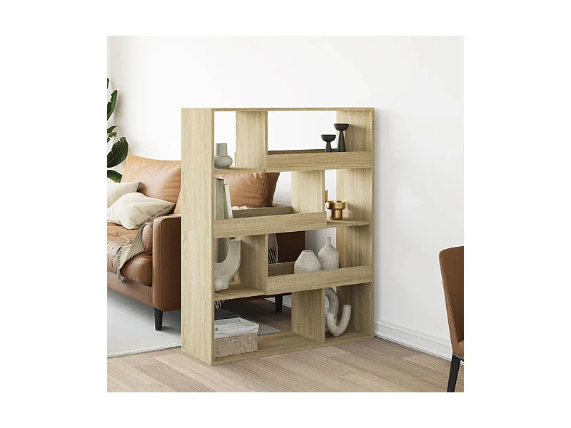 kamerscherm 100x33x125,5 cm bewerkt hout sonoma eikenkleurig