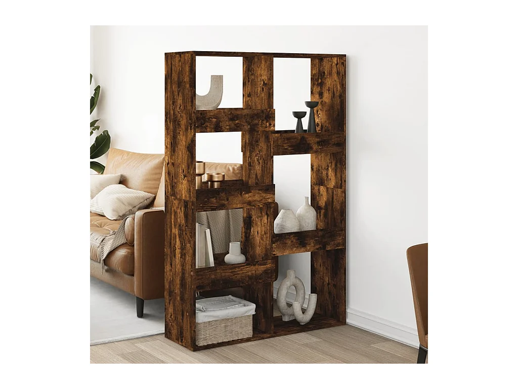 Cloison de séparation chêne fumé 100x33x155,5cm bois ingénierie