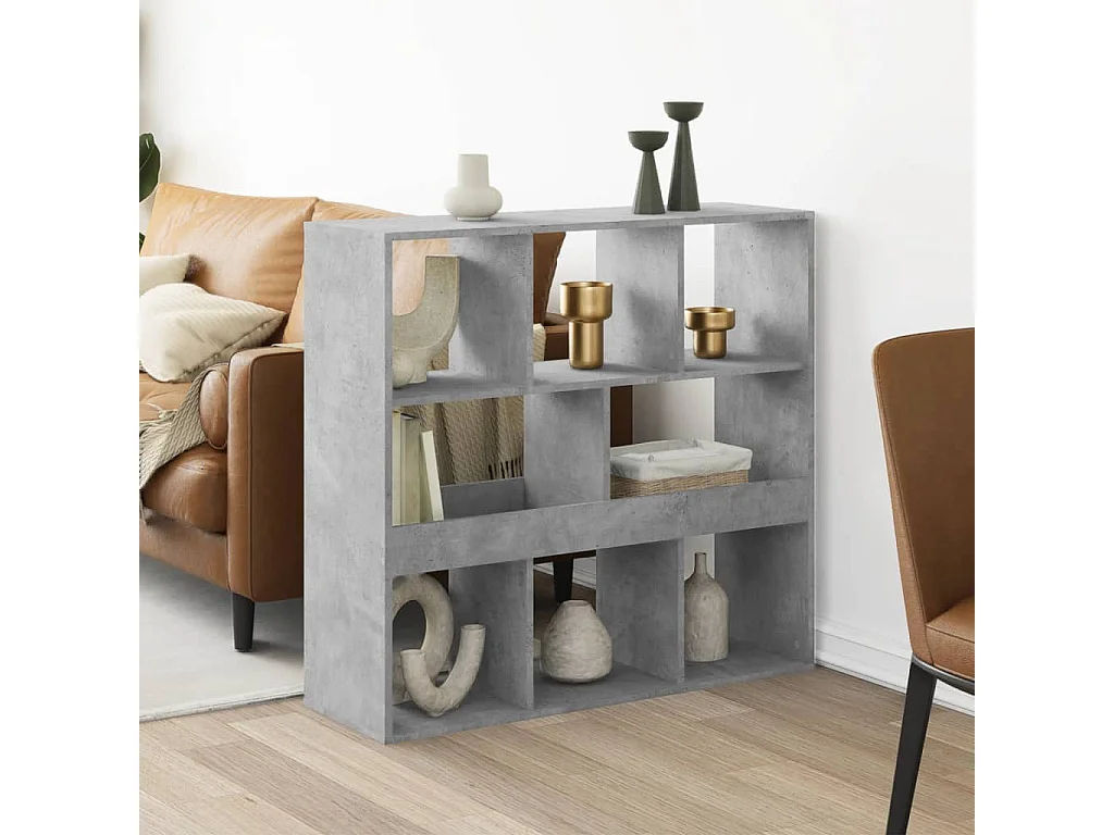 Separador de ambientes madera gris hormigón 100x33x94,5 cm