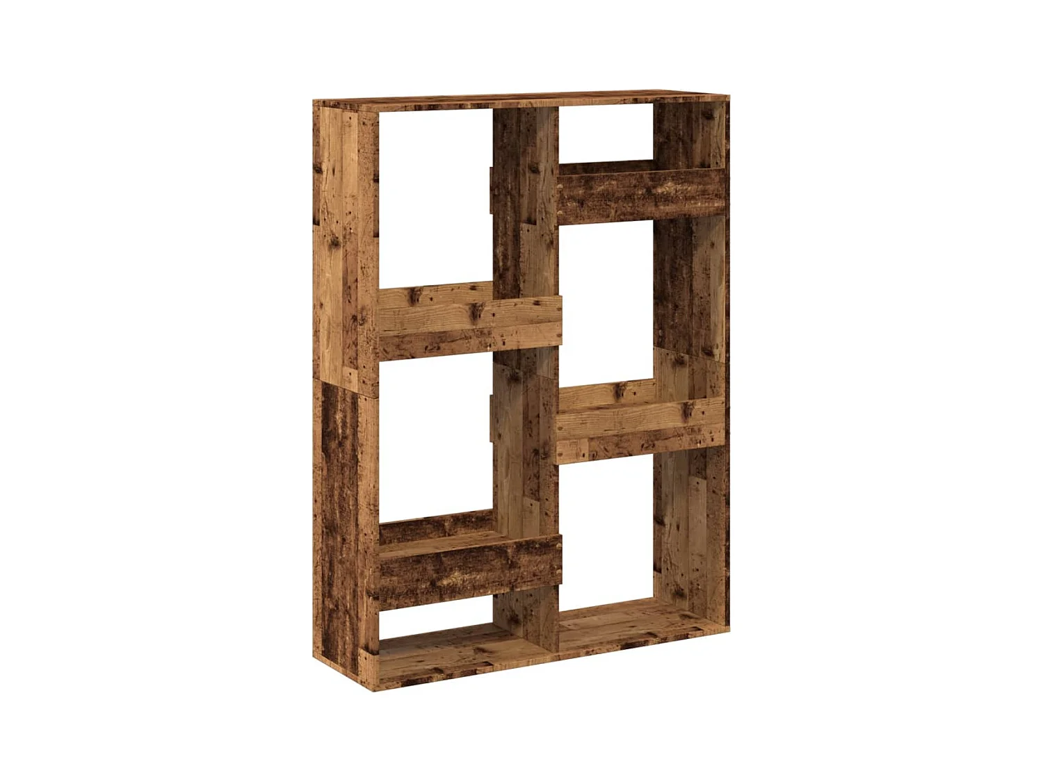 Kamerscherm 100x33x135 cm bewerkt hout oud houtkleurig